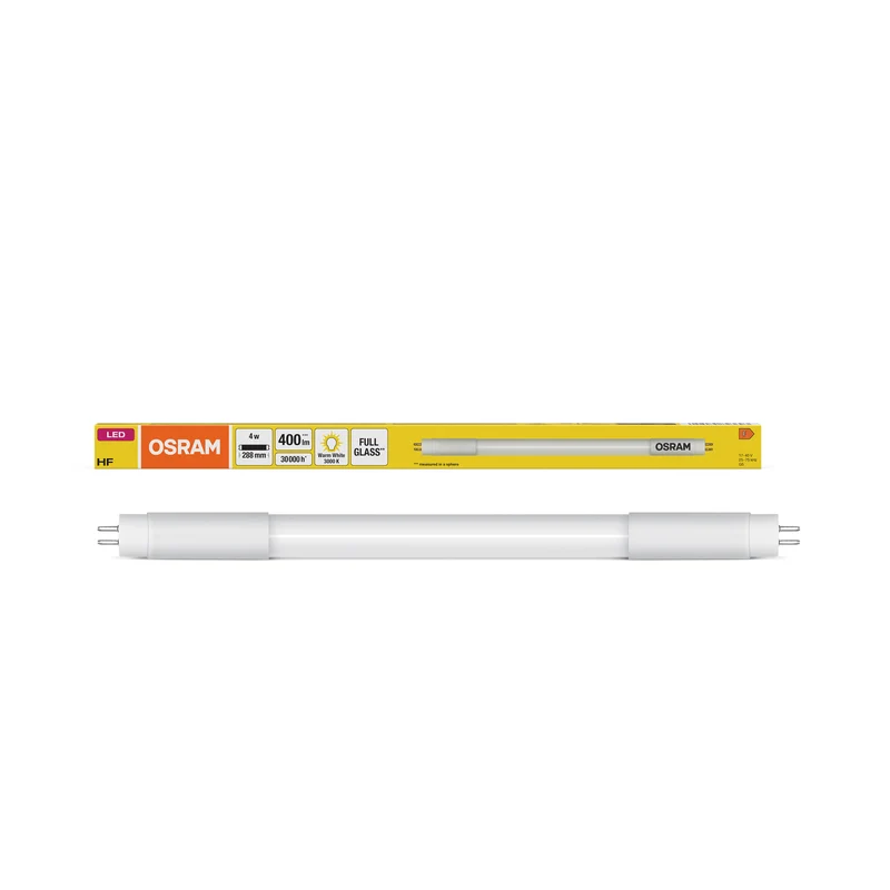 OSRAM LED TUBE T5 HF SHORT in Röhre, zweiseitig gesockelt-Form, Leuchtmittel, Bleifreies Glas, Matt, 4 W, (ex 8 W), 380 lm, Warmweiß, 3000 K, 30000 h, CRI 80