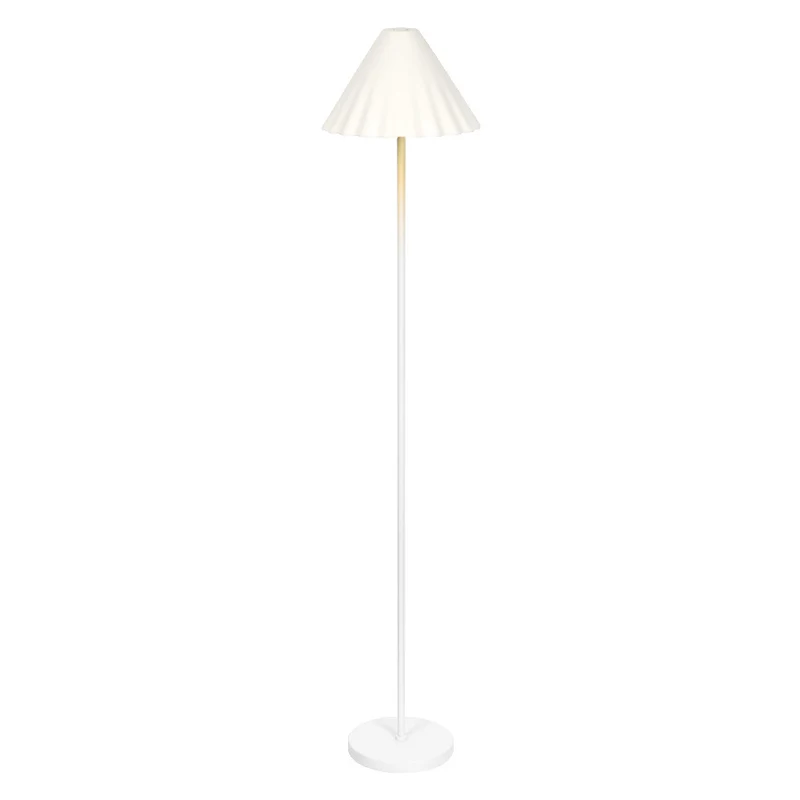 LEDVANCE Standleuchte Decor Pulp weiß aus Metall und Pappmaschee, E14, dimmbar, 1505 mm Höhe, Leuchtenschirm aus recyceltem Material, langlebig durch austauschbare Lichtquelle, einfache Montage