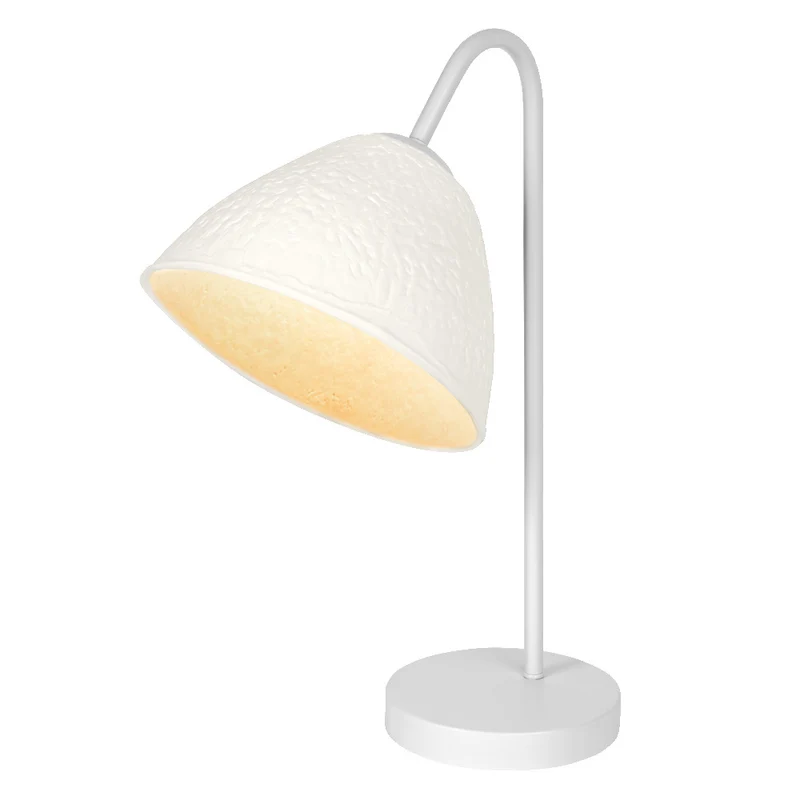 LEDVANCE Tischleuchte Decor Camel Bell weiß aus Metall und Pappmaschee, E14, dimmbar, 220 mm Länge, Leuchtenschirm aus recyceltem Material, langlebig durch austauschbare Lichtquelle, einfache Montage