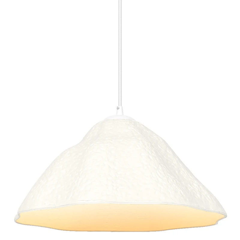 LEDVANCE Pendelleuchte Decor Lotus Leaf weiß aus Metall und Pappmaschee, E27, 396 mm Durchmesser, Leuchtenschirm aus recyceltem Material, langlebig durch austauschbare Lichtquelle, einfache Montage