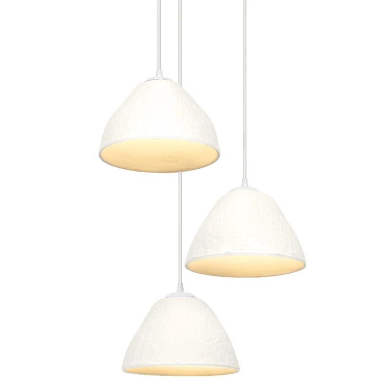 LEDVANCE Pendelleuchte 3-flammig Decor Camel Bell weiß aus Metall und Pappmaschee, E14, 437 mm Durchmesser, Schirm aus recyceltem Material, langlebig durch austauschbare Lichtquelle, einfache Montage