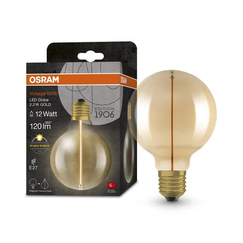 OSRAM Vintage 1906® Classic Globe95 Lampe, 2,2W, 120lm , Warmweiß , E27