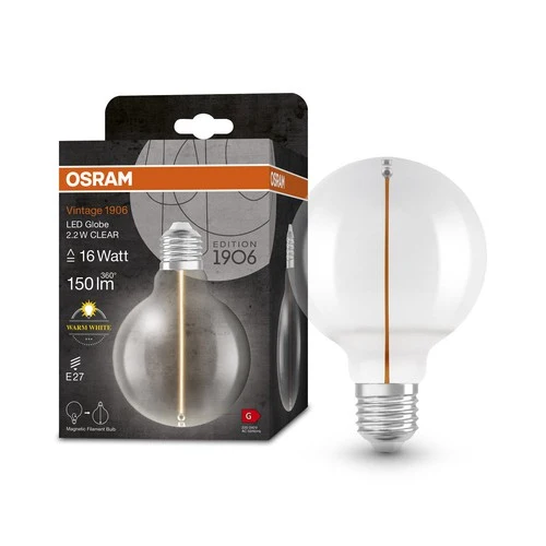 OSRAM Vintage 1906® Classic Globe95 Lampe, 2,2W, 150lm , Warmweiß , E27