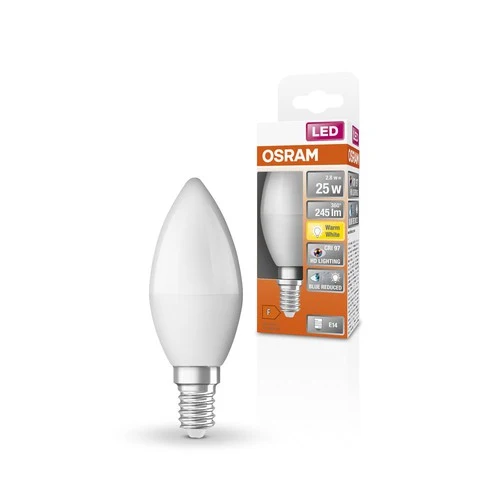 OSRAM SUPERSTAR+ CLASSIC B 25 FR LED-Lampe, 2,8W, 245lm , Warmweiß , E14