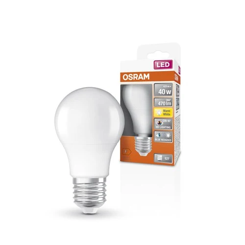 OSRAM SUPERSTAR+ CLASSIC A 40 FR LED-Lampe, 4,9W, 470lm, E27 , Warmweiß