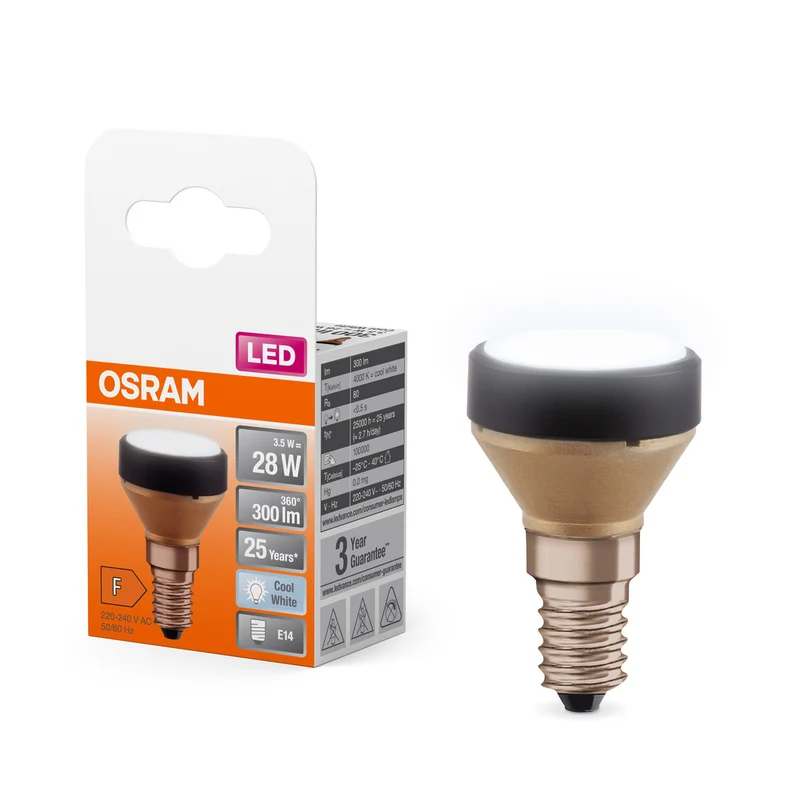 OSRAM LED FLAT LAMP Ultrakompakte LED Designlampe, 4000k, 3.5W, Matt, E14 , Kaltweiß
