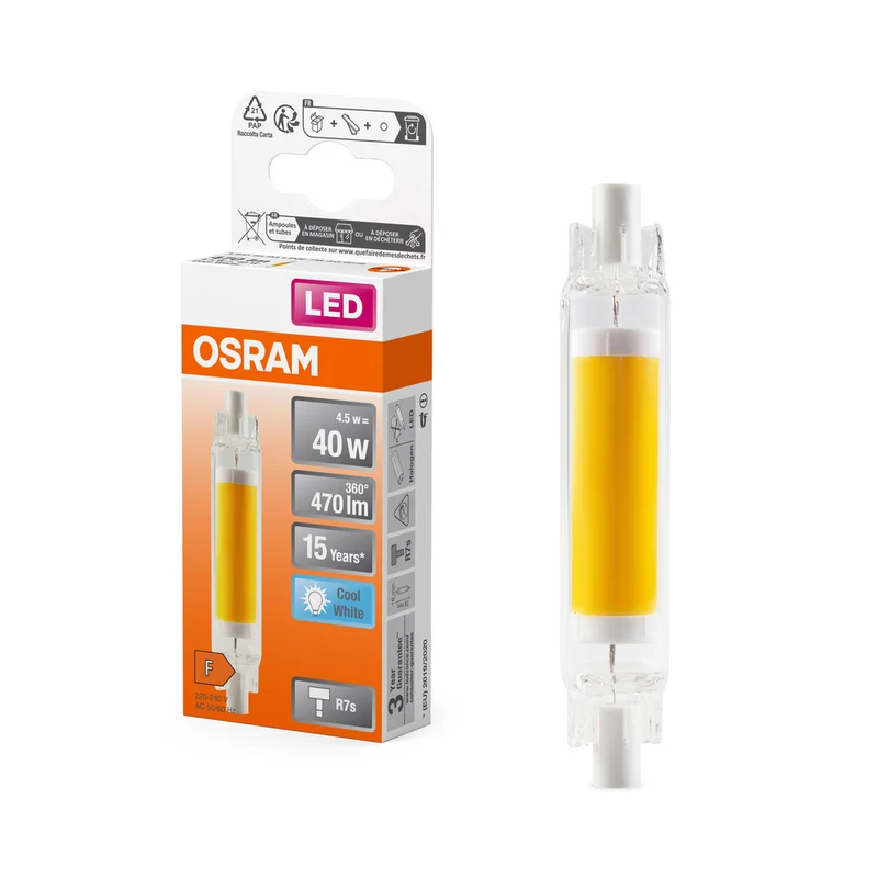OSRAM LED Slim Line Lampe, 4.5W, R7s, Kaltweiß 4000K