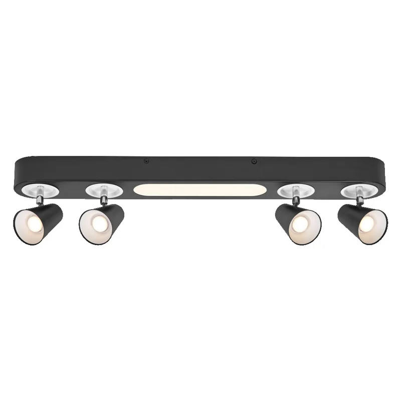 LEDVANCE DECOR SPOT NEPTUNE, 27W, 1. 280lm, schwarz, Spotleuchte, verstellbare Köpfe, vielseitig anwendbar, Innenraumspot, warmweiße Lichtfarbe, hochwertige Optik, einfache Montage
