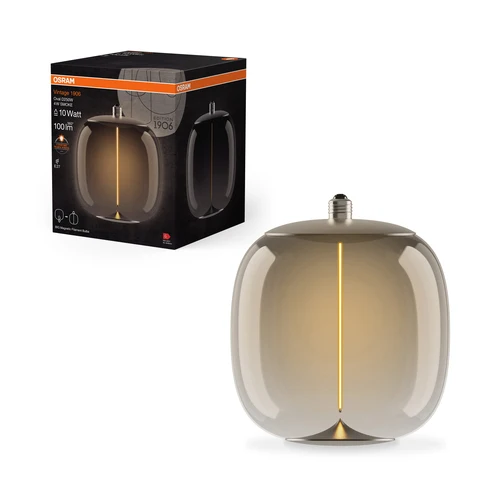 Osram Vintage 1906® LED BIG DECORATIVE BULB WITH FILAMENT-MAGNETIC STYLE 4W 818 Smoke E27 OVAL , Warmweiß