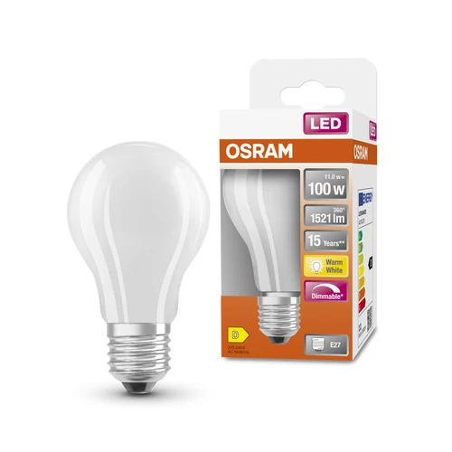 OSRAM LED Retrofit CLASSIC A DIM 100 FR 11 W/2700 K E27 , Warmweiß