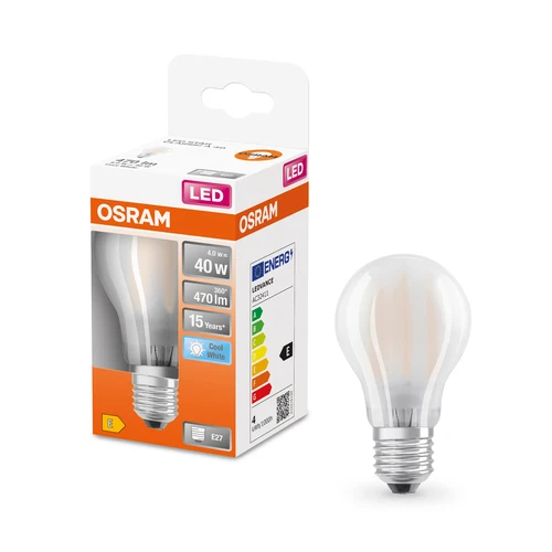 OSRAM Retrofit Classic LED Lampe matt (ex 40W) 4W / 4000K Kaltweiß E27