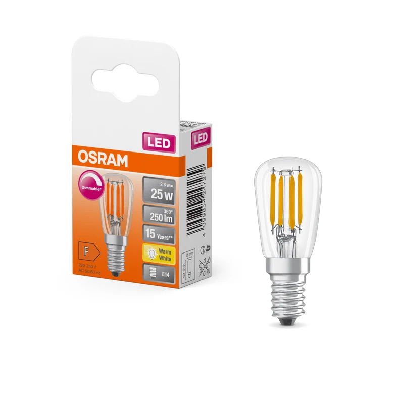 OSRAM LED Special Lampe Klar, 2.8W, 250lm, E14 , Warmweiß
