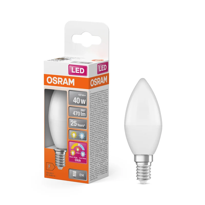OSRAM LED Superstar Classic Lampe Frosted, 3-Modi, 4.9W , Warmweiß, Kaltweiß