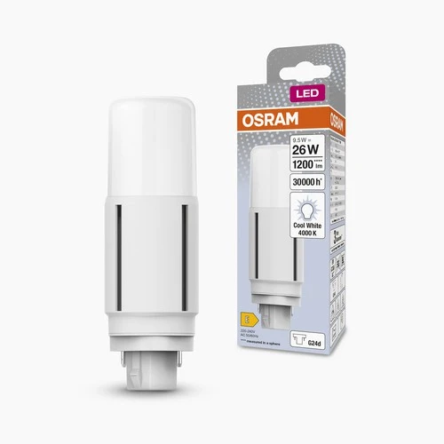 OSRAM DULUX LED-Lampe D26 VT EM, 9,5W, 1200lm, 4000K , Kaltweiß