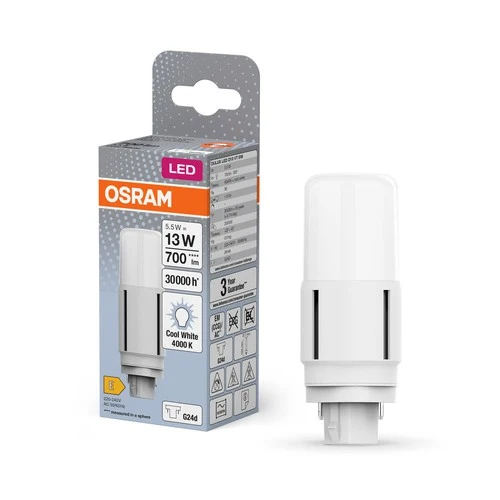 OSRAM DULUX LED-Lampe D13 VT EM, 5,5W, 700lm, 4000K , Kaltweiß