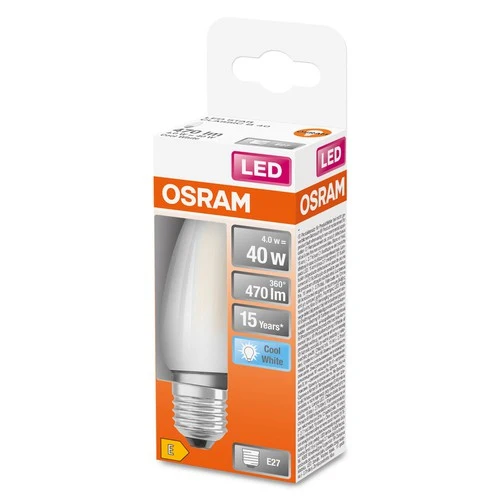 OSRAM LED STAR RETROFIT matt CLB non-dim 4W E27 470LM, E27