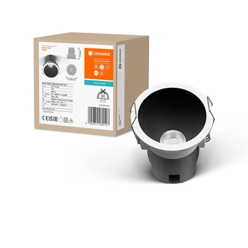 LEDVANCE SPOT TWIST Ø 70mm Downlight, schwarz, 5W, 400lm, 840 WT