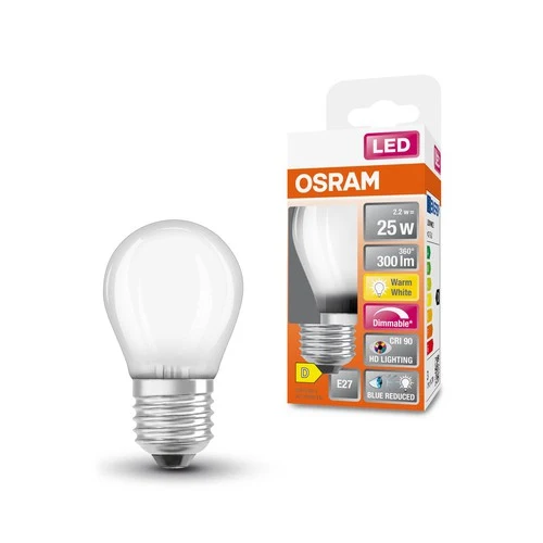 OSRAM STAR+ CLASSIC P GLFR 25 LED-Lampe, 2,2W, 300lm , Warmweiß , E27