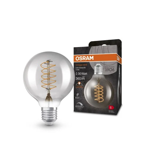 OSRAM Vintage 1906® Classic Globe80 Lampe, 4,8W, 470lm , Warmweiß , E27