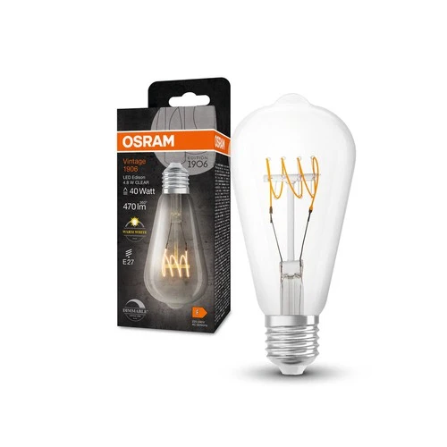 OSRAM Vintage 1906® Classic Edison LED-Lampe, 4,8W, 470lm