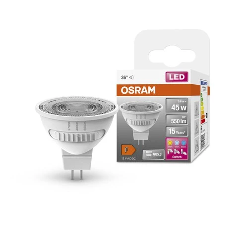 OSRAM LED SPOT MR16 45 mit drei Lichtfarben, 5,6W, 550lm