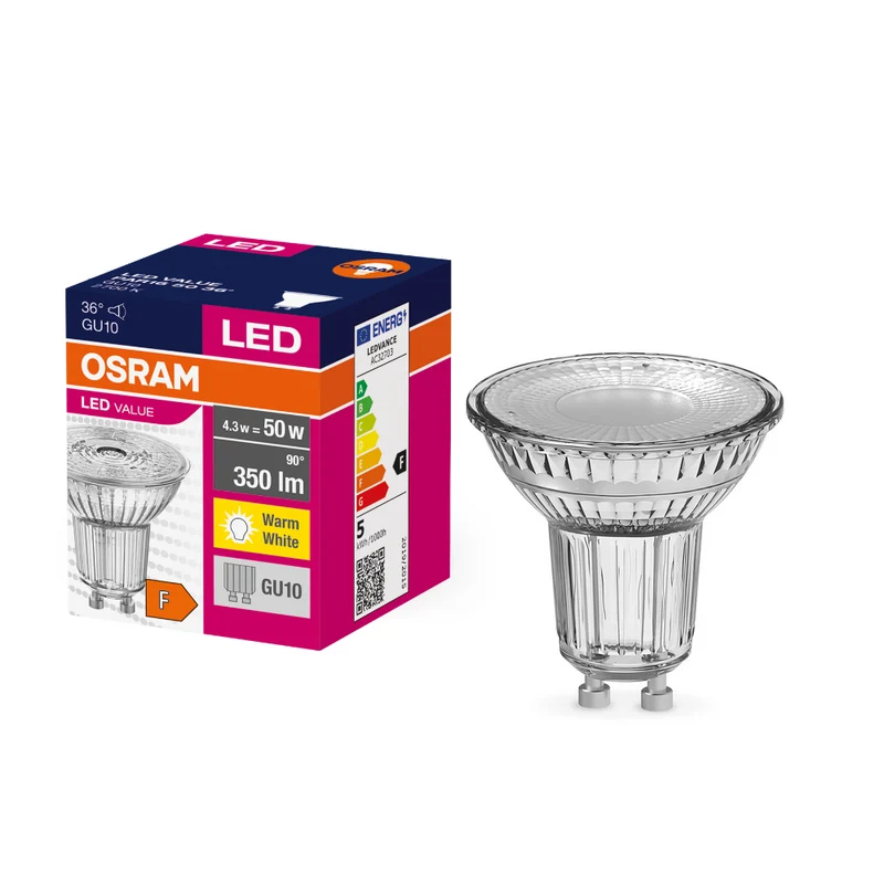 OSRAM LED Strahler Value PAR16 50 36° 4.3W 827 GU10 , Warmweiß