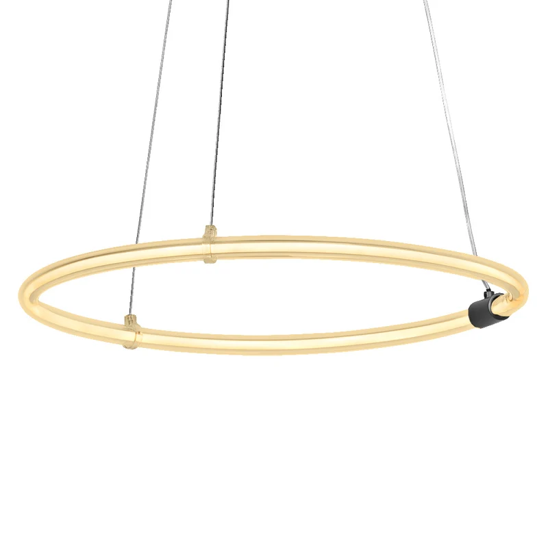 LEDVANCE Decor Aura Pendelleuchte aus geschwungenem Polycarbonat mit LED und Filament-Design, 18W, 2000 lm, 3000 K, 830 warmweiß, Click dimmbar, dunkelgrau, Kunststoff (PC), 498 mm, IP20