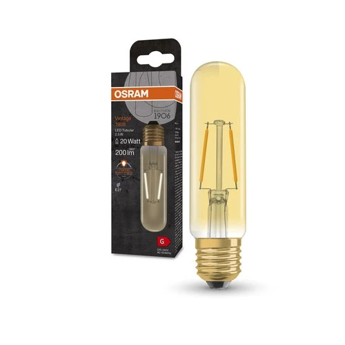 OSRAM Vintage 1906® Classic Tubular Lampe, Warmweiß, 2,5W, 200lm , E27