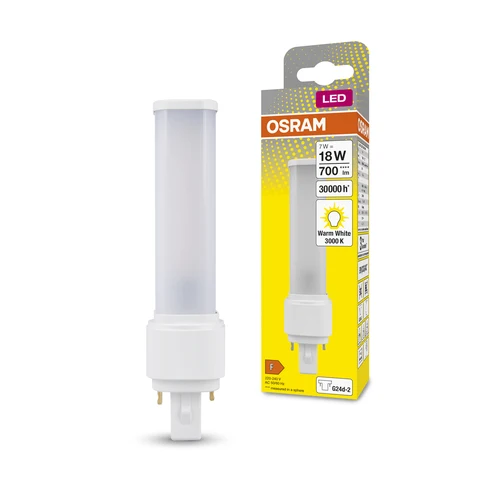 OSRAM DULUX D LED EM & AC MAINS LED-Röhre 14,8cm (ex 18W) 7W / 3000K Warmweiß G24d-2