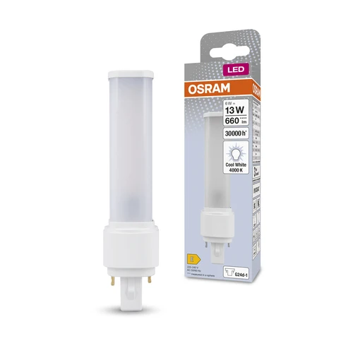 OSRAM DULUX D LED EM & AC MAINS LED-Röhre 14,8cm (ex 13W) 6W / 4000K Kaltweiß G24d-1