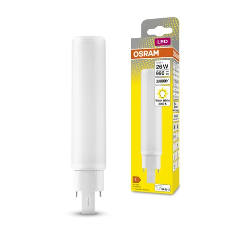 OSRAM DULUX D/E S LED-Röhre 2-Pins 17cm (ex 26W) 10W / 3000K Warmweiß G24q-3