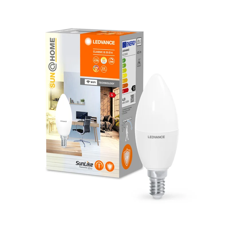 LEDVANCE Sun@Home Lamps , LED-Lampe, Matt, 4,9 W, (ex 25 W), 425 lm, Lichtfarbe variabel, von 2200 bis 5000 K, Wifi, Smartspeaker-Kompatibel, Dimmbar, SUN@HOME