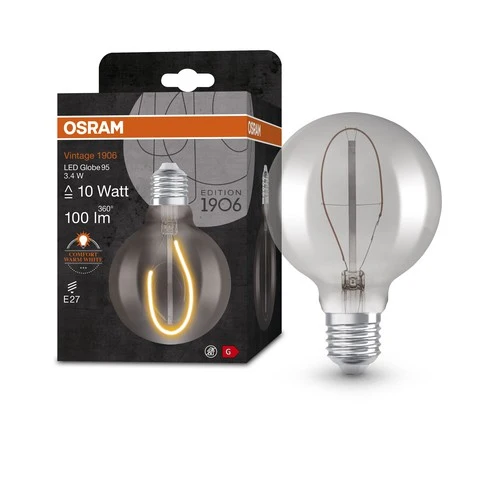 OSRAM Vintage 1906 LED-Lampe, Smoke-Tönung, 3,4W, 100lm , Warmweiß , E27