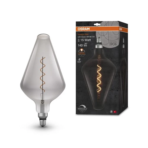 OSRAM Vintage 1906 LED-Lampe, Smoke-Tönung, 4W, 140lm , Warmweiß , E27