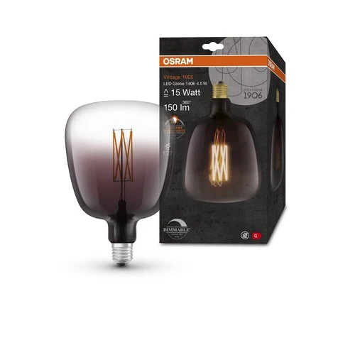 OSRAM Vintage 1906 LED-Lampe, Smoke-Tönung, 4,5W, 150lm , Warmweiß , E27