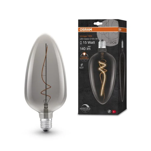 OSRAM Vintage 1906 LED-Lampe, Smoke-Tönung, 4W, 140lm , Warmweiß , E27