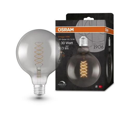 OSRAM Vintage 1906 LED-Lampe, Smoke-Tönung, 7,8W, 360lm , Warmweiß , E27