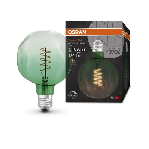 OSRAM Vintage 1906 LED-Lampe, Grüne Tönung, 4,5W, 180lm , Warmweiß , E27