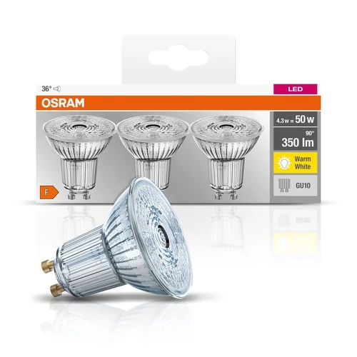 OSRAM LED BASE Spot PAR16 50 36° 4.3 W/2700K GU10 , Warmweiß