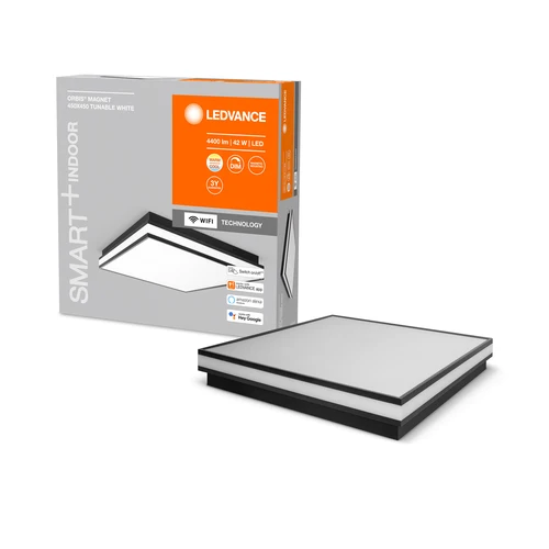 LEDVANCE Wifi SMART+ ORBIS MAGNET LED Deckenleuchte 45x45cm Tunable Weiß 42W / 3000-6500K schwarz