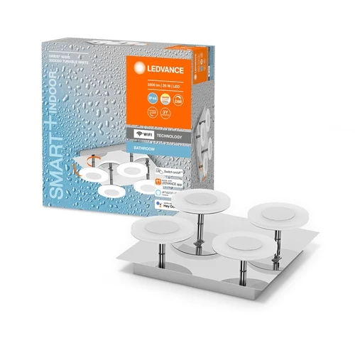 LEDVANCE Wifi SMART+ ORBIS WAVE LED Bad Deckenleuchte 30x30cm Tunable Weiß 26W / 3000-6500K