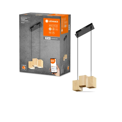 LEDVANCE SMART+ WiFi-Pendelleuchte DECOR, 21W, 1950lm, Holz
