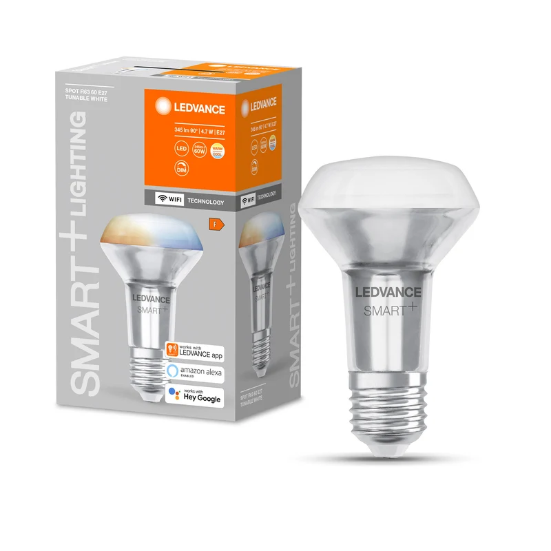 LEDVANCE SMART+ SPOT CONCENTRA Tunable White , LED-Lampe, Bleifreies Glas, 4,7 W, (ex 60 W), 345 lm, Lichtfarbe variabel, Wifi, Smartspeaker-Kompatibel, Dimmbar