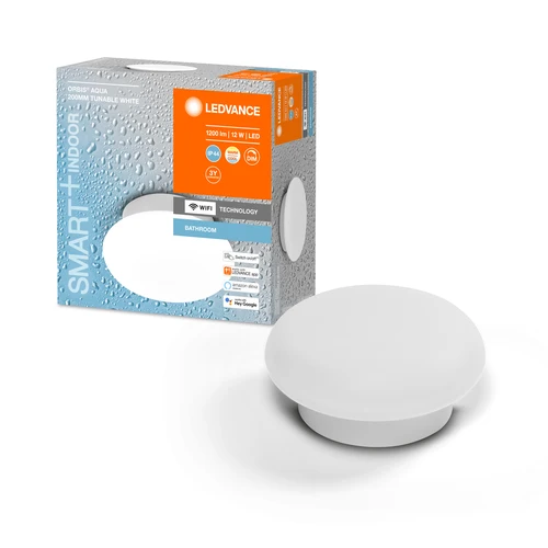LEDVANCE Wifi SMART+ ORBIS LED AQUA Bad Deckenleuchte 20cm Tunable Weiß 12W / 3000-6500K