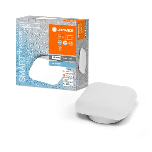 LEDVANCE Wifi SMART+ ORBIS LED AQUA Bad Deckenleuchte 20x20cm Tunable Weiß 12W / 3000-6500K