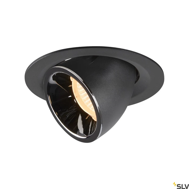 SLV NUMINOS® GIMBLE M, Deckeneinbauleuchte schwarz / chrom 2700K 40°