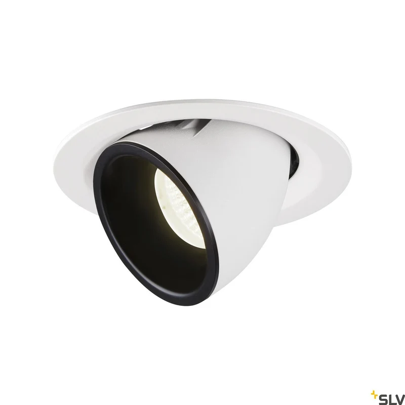SLV NUMINOS® GIMBLE M, Deckeneinbauleuchte weiß / schwarz 4000K 20°