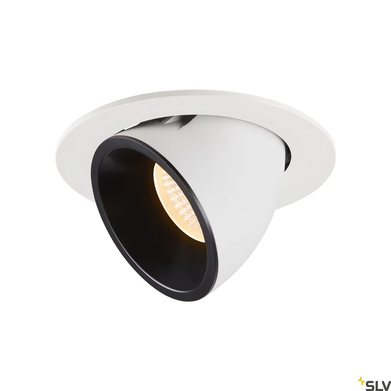SLV NUMINOS® GIMBLE L, Deckeneinbauleuchte weiß / schwarz 2700K 40°