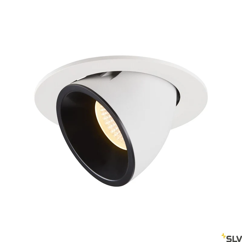 SLV NUMINOS® GIMBLE L, Deckeneinbauleuchte weiß / schwarz 3000K 40°