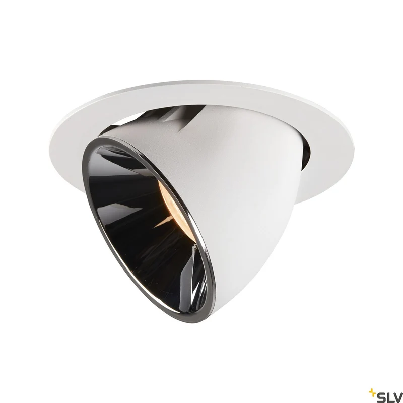 SLV NUMINOS® GIMBLE XL, Deckeneinbauleuchte weiß / chrom 2700K 40°